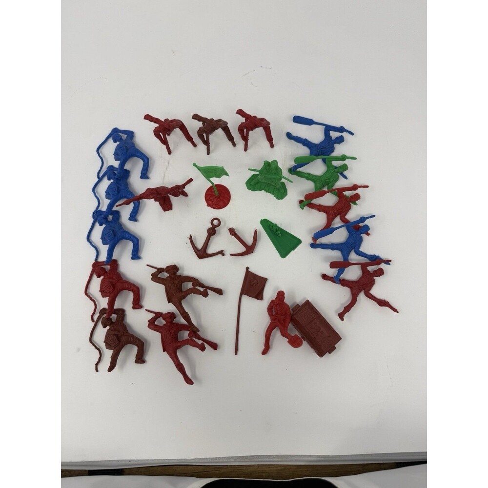 vintage Tim Mee Toy "Pirates of Treasure Island" plastic figure playset 25pc Lot